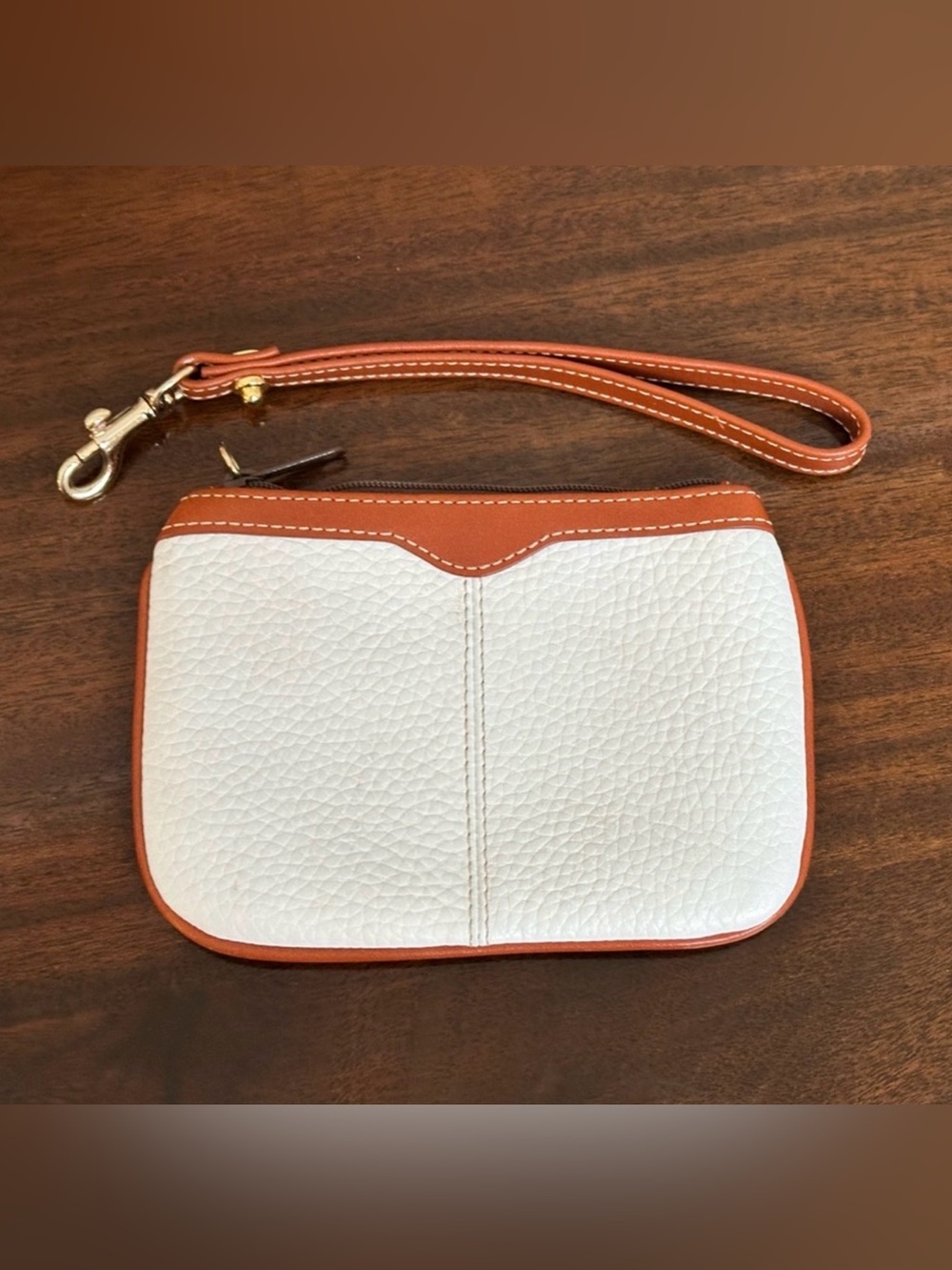 Dooney & Bourke Winter White and Tan Satchel w/Coin Pouch - Picture 13 of 14